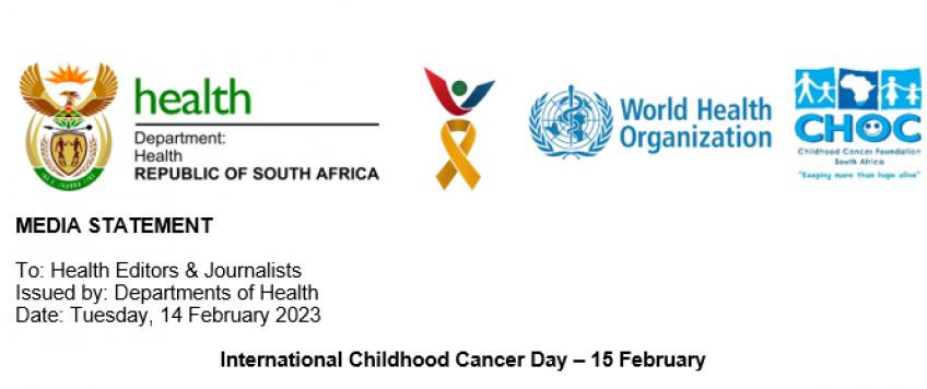 Media Statement International Childhood Cancer Day – 15 February