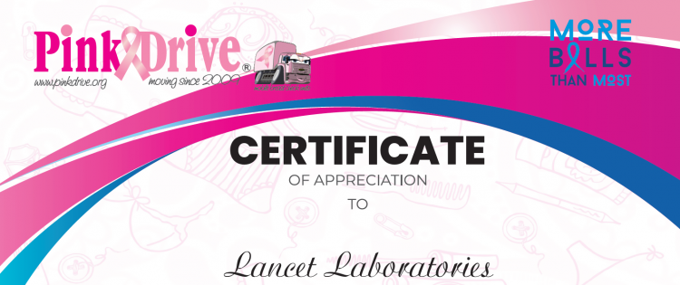 Pink Drive-Certificate of appreciation