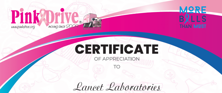 Pink Drive-Certificate of appreciation
